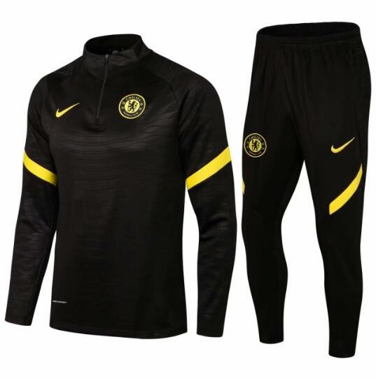 2021/22 Chelsea Black Training Kits Sweatshirt with Pants